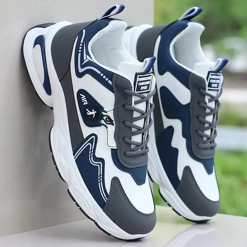 Men's Running Shoes Waterproof Leather Upgraded Version Spring Autumn Casual Sports Anti-slip Soft Bottom Breathable Mesh Tre...