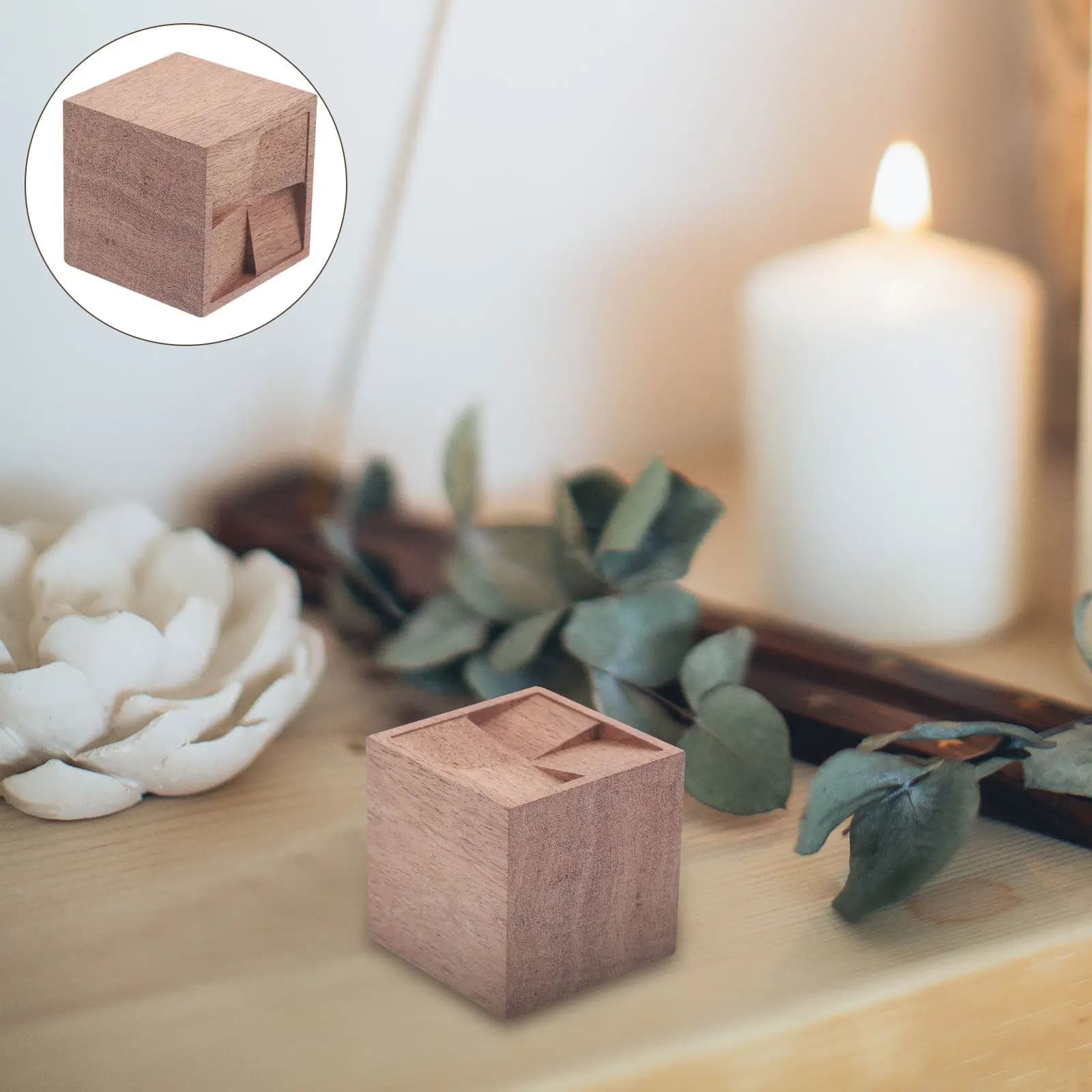 Diffusore di Aromi in Legno Creativo, Compatto, Naturale, per Oli Essenziali, per Auto, Scrivania, Libreria, Bagno, Ufficio, Decorazione