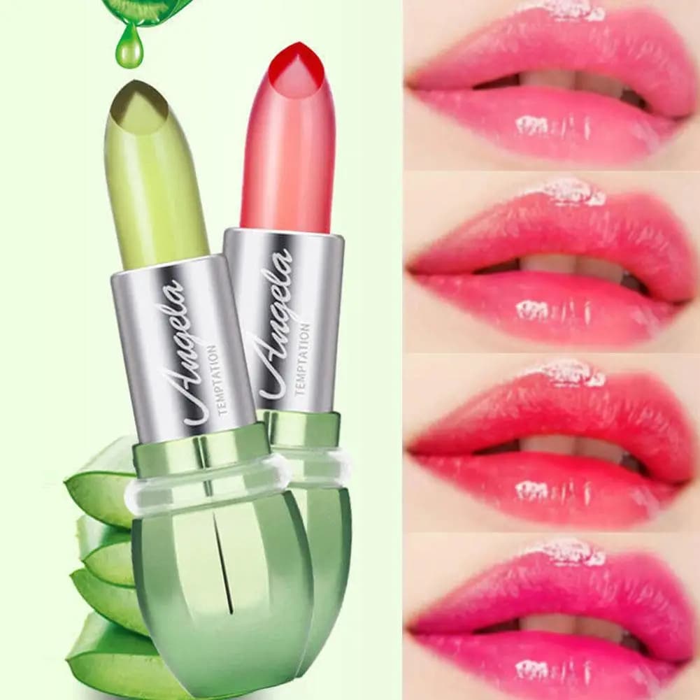Crystal Jelly lipstick, magic lipstick changing color, lip gloss changing color at moisturizing temperature, nourishing lip balm