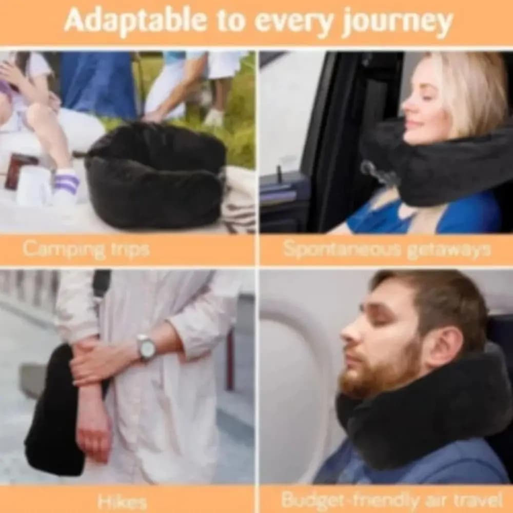 Cuscino per il collo da viaggio riempibile in tessuto regalo, impermeabile, per il trasporto, cuscino per borsa da viaggio imbottito portatile, ultra morbido