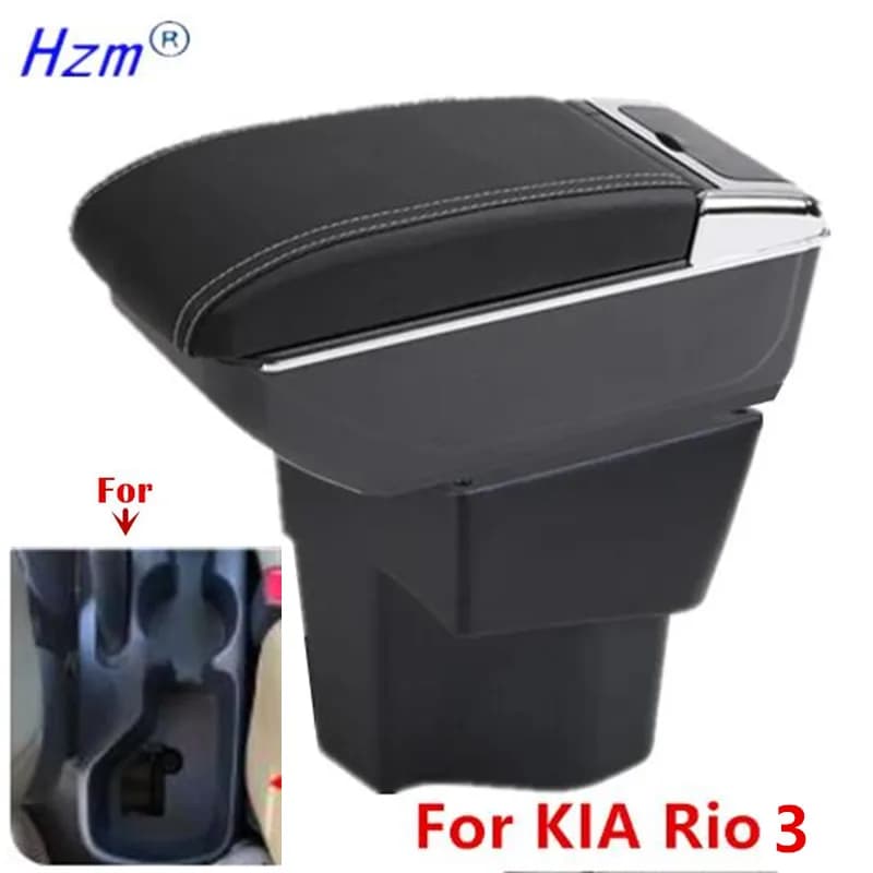 Per KIA Rio 3: Bracciolo con Vano Portaoggetti per KIA K2 X-line Rio 3 2011-2016 - Accessorio Auto per Interni, Retrofit