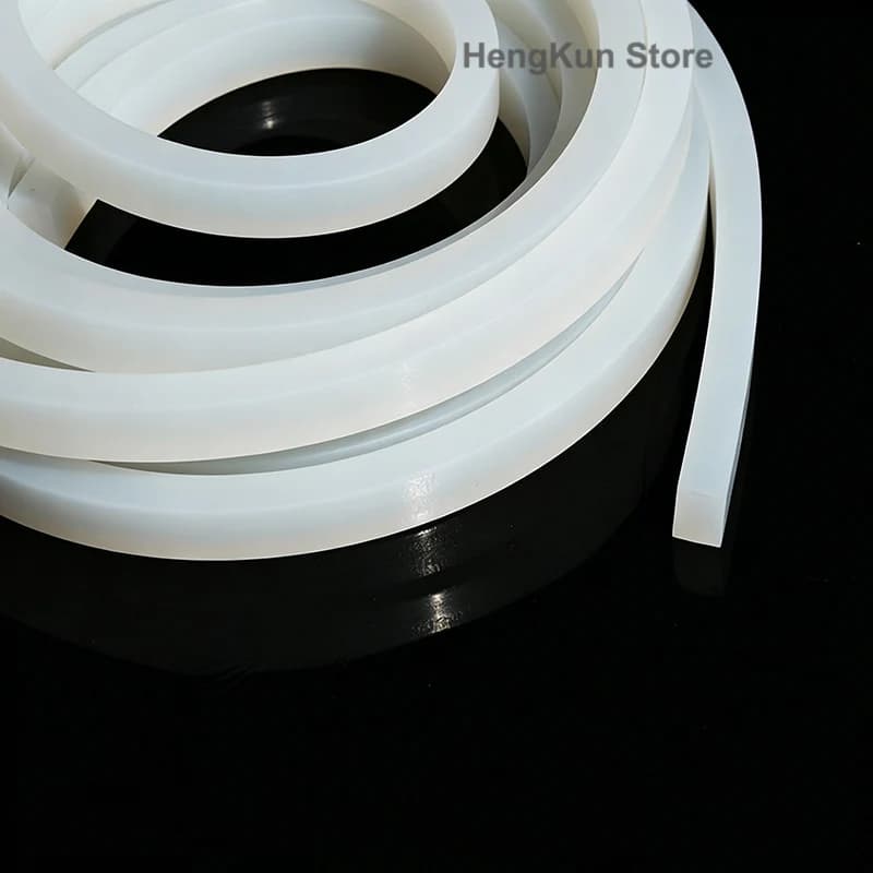 White Silicone Strip, Waterproof Gasket, High Temperature Resistant, Anti Wearing, Solid Square Strip