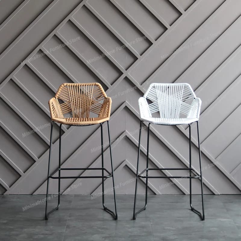 Sgabelli da Bar di Lusso con Schienale, Design Moderno per Gaming, Ristoranti, Barbiere, Sedie in Alluminio per Sala da Pranzo, Arredamento Casa