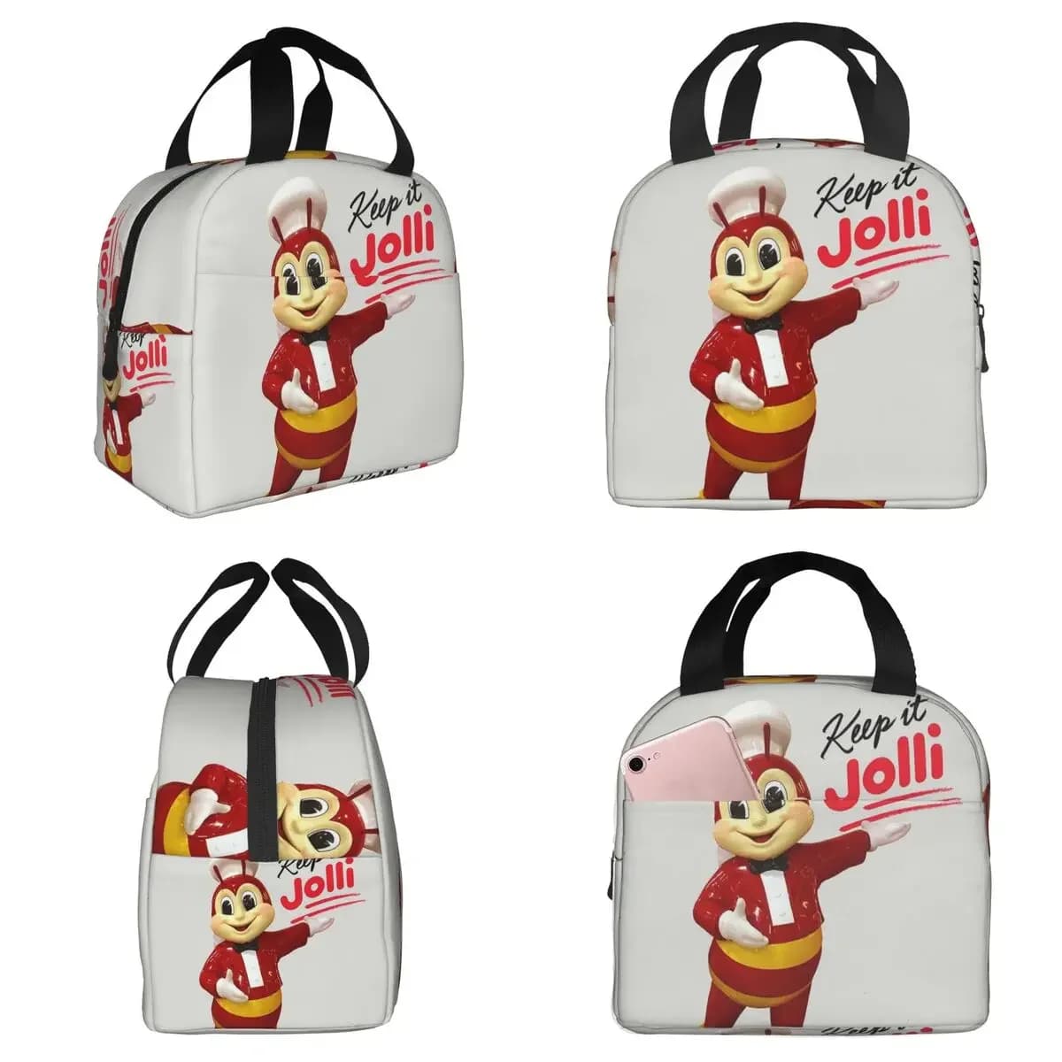 Jollibee Insulated Lunch Bag for Women Office Cooler Thermal Food Box Tote Portable Lunch Boxes Container