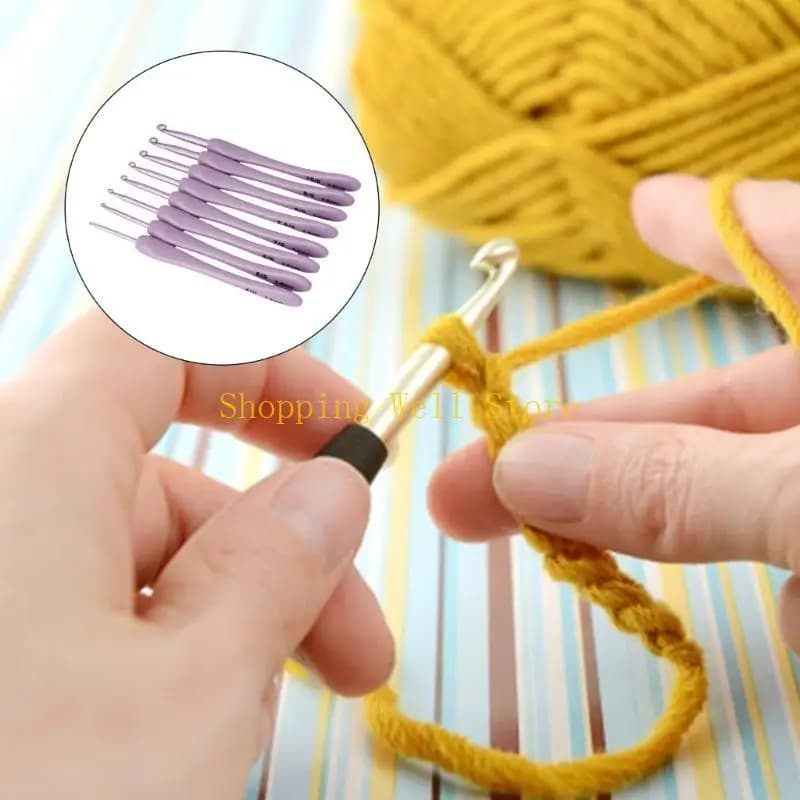 Set ganci all'uncinetto da 8 pc kx4b, gancio all'uncinetto in plastica per ago all'uncinetto ergonomico per principianti