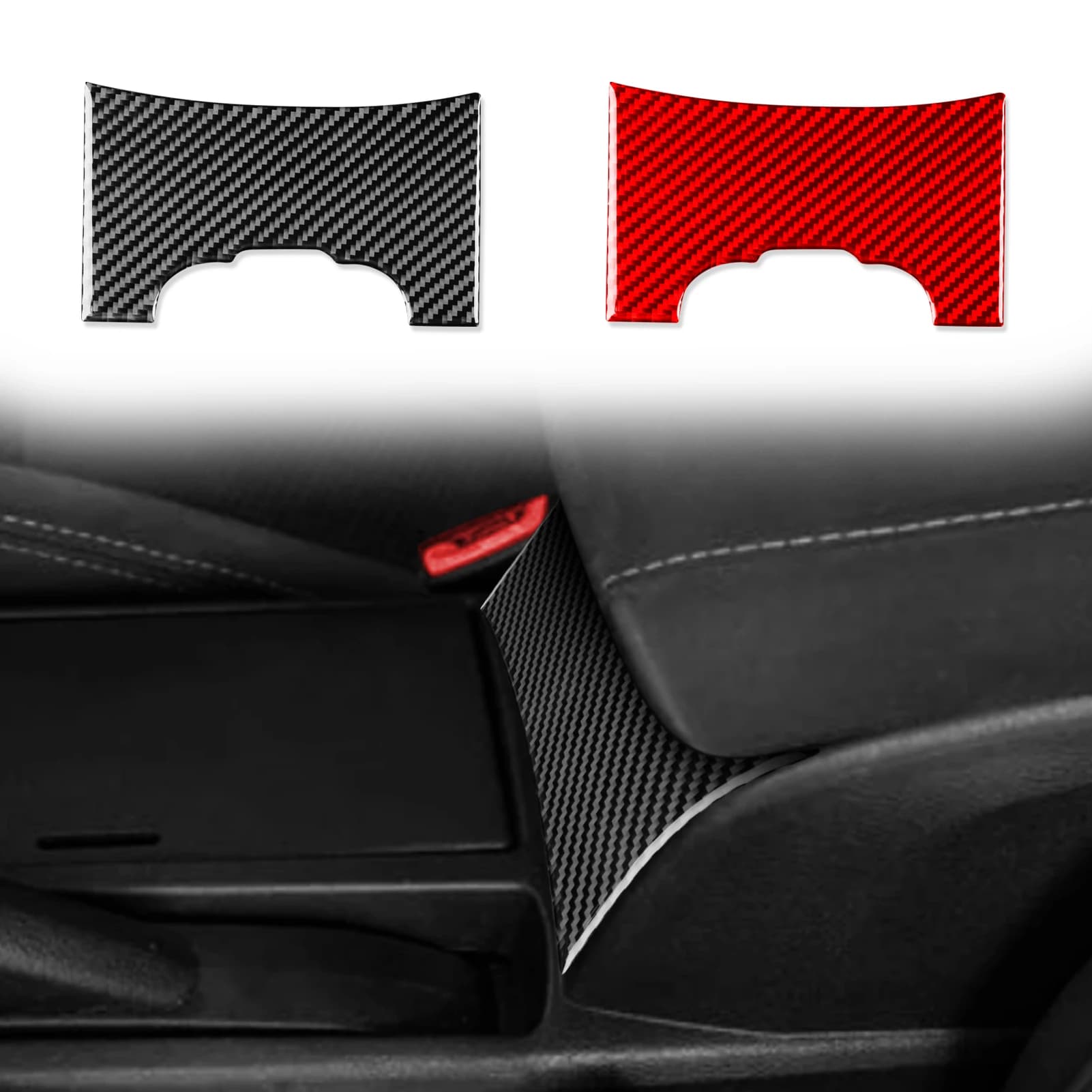 Carbon Fiber Center Armrest Bottom Panel Car Accessories Interior Cover Trim Sticker Decals For Nissan Altima Teana 2008—2012