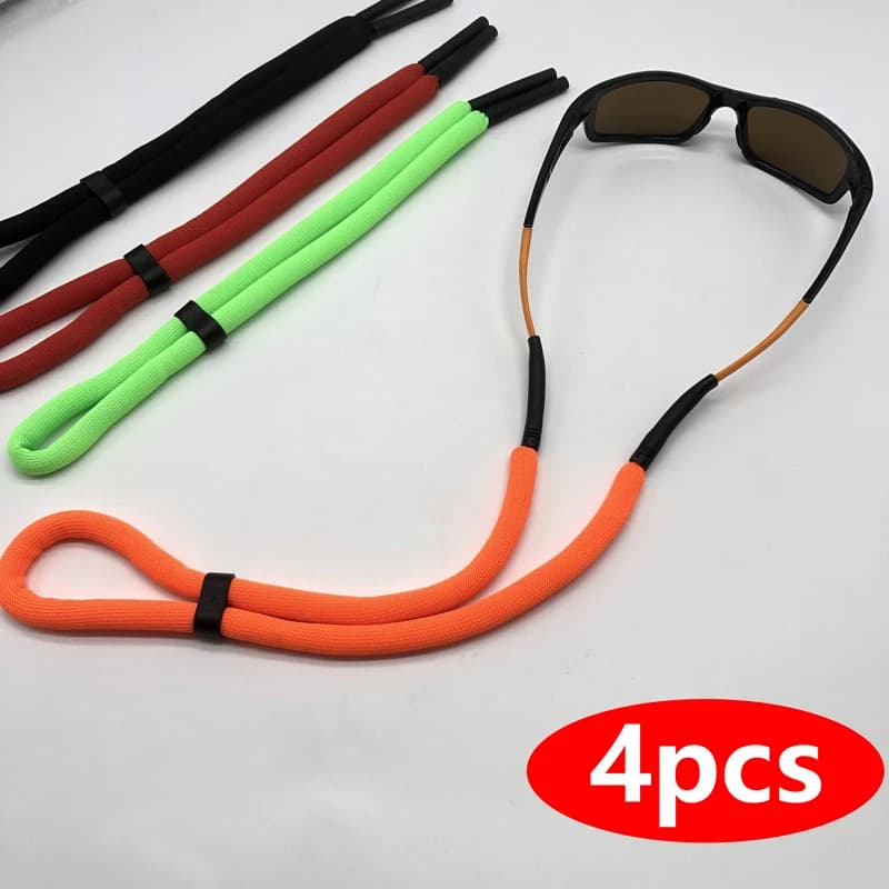 4pcs Floating Sports Glasses Strap Holder Anti Slip Glasses Cord Rope Adjustable Outdoor Water Eyeglasses Women Chain Retainer lanyard sunglasses chain lanyard
