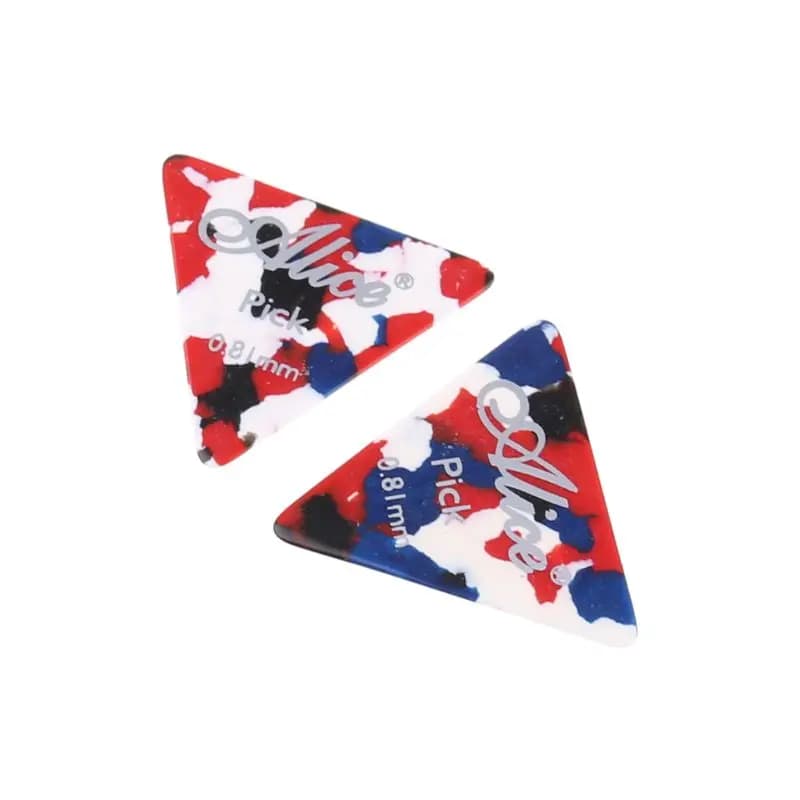 X5QF 12pcs chitarra in celluloide raccoglie triangolo Pick Strumming Folk 0.46 0.71 0.81mm