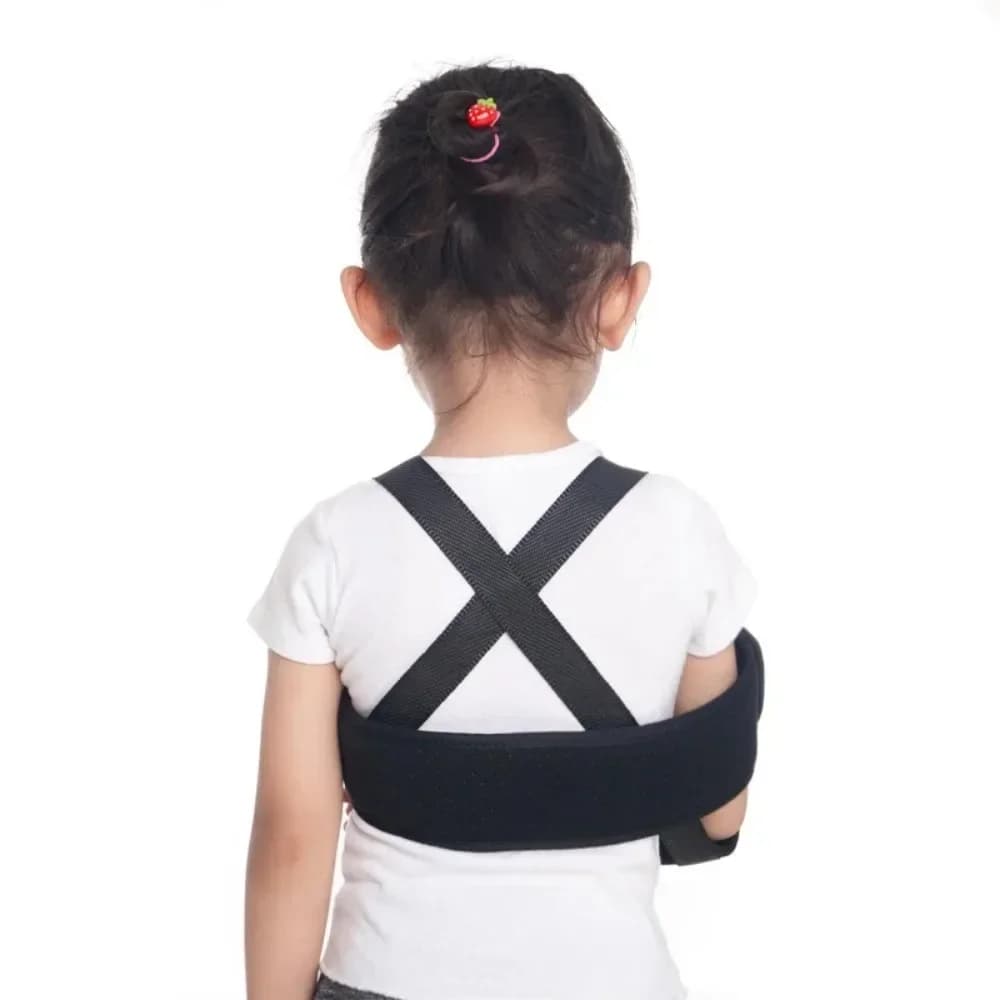 Imbracatura per avambraccio per adulti per bambini, traspirante, per braccio, polso, frattura, cintura di fissaggio, supporto per protezione per il fissaggio dell'articolazione della spalla