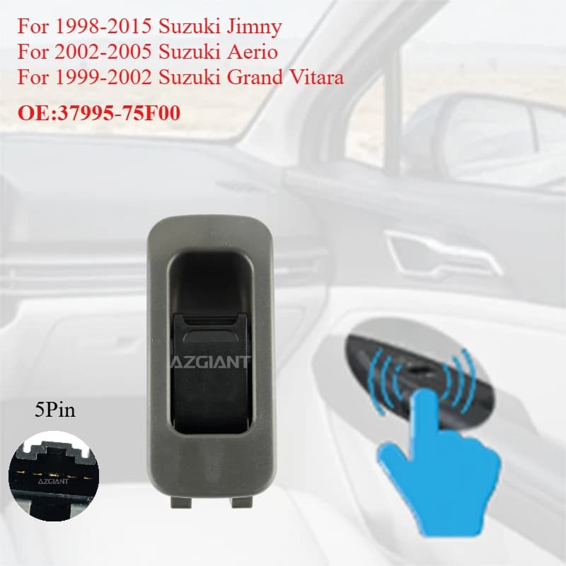 Finestra di energia elettrica Interruttore singolo Passeggero per Suzuki Jimny Aerio Grand Vitara Nuovo pulsante di controllo # 37995-75F00