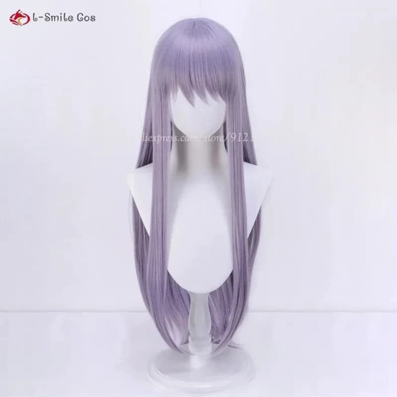 Anime Yukina Minato 80cm Purple Grey Heat Resistant Synthetic Hair Cosplay Costume Wigs For Women + Wig Cap