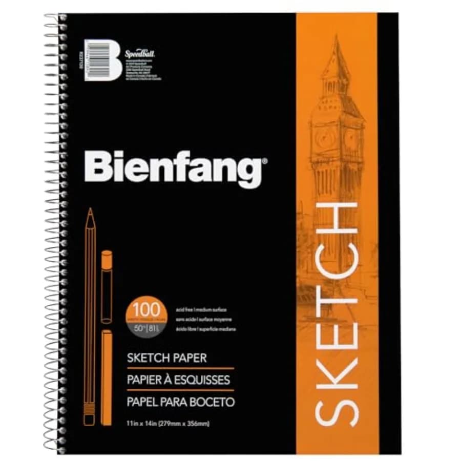 Sketch Pad 11x14 Inch, 100 Sheets of 60lb 90gsm Art Paper, Spiral Bound Sketch Book Drawing Notebook