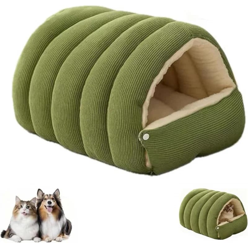 Cuccia per Gatti Universale Quattro Stagioni, Rimovibile e Chiusa, Letto per Cani Invernale, Sacco a Pelo Caldo con Velluto Spesso, Accessori per Animali Domestici