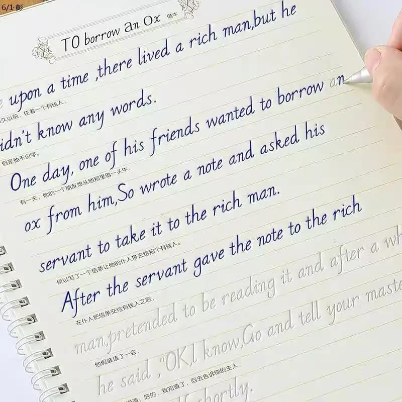 Quaderno inglese italiano Studente adulto Impara libro di calligrafia Esercizi per bambini Libri riutilizzabili per esercitazioni di scrittura a mano Libros