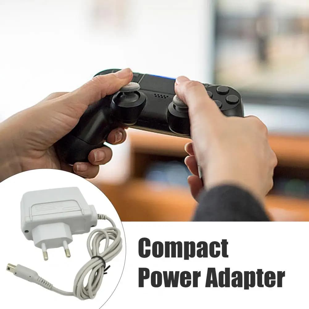 Adattatore di Alimentazione Compatto Caricabatterie AC per Console di Gioco 3DSLL 3DS NDSi NDSil Alimentatore da Viaggio 100v-240v