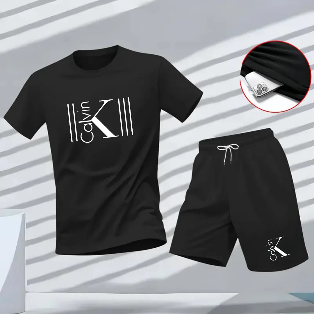 Complete Summer Sport Set 2026 Men's: T-Shirt to Sleeves Court and Shorts - Breathable and Drying Fast, Ideal for Free Time