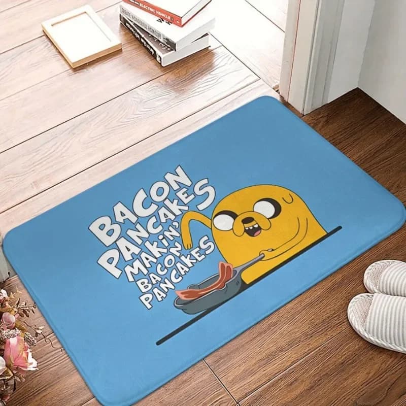 Adventure Time Tappetino antiscivolo per pancake e pancake, lavabile in lavatrice, perfetto per l'arredamento del bagno e della camera da letto