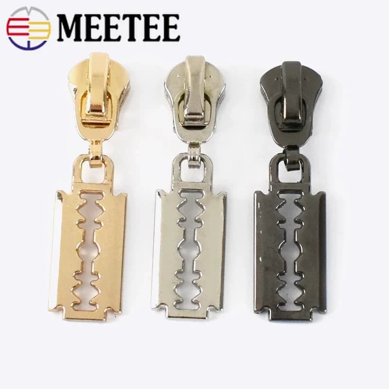 5/10/20Pcs 5 #8 # teste con cerniera per cerniere in metallo/Nylon/resina borse a strappo Decor cerniere cursori Kit di riparazione Zip accessori per il cucito fai da te