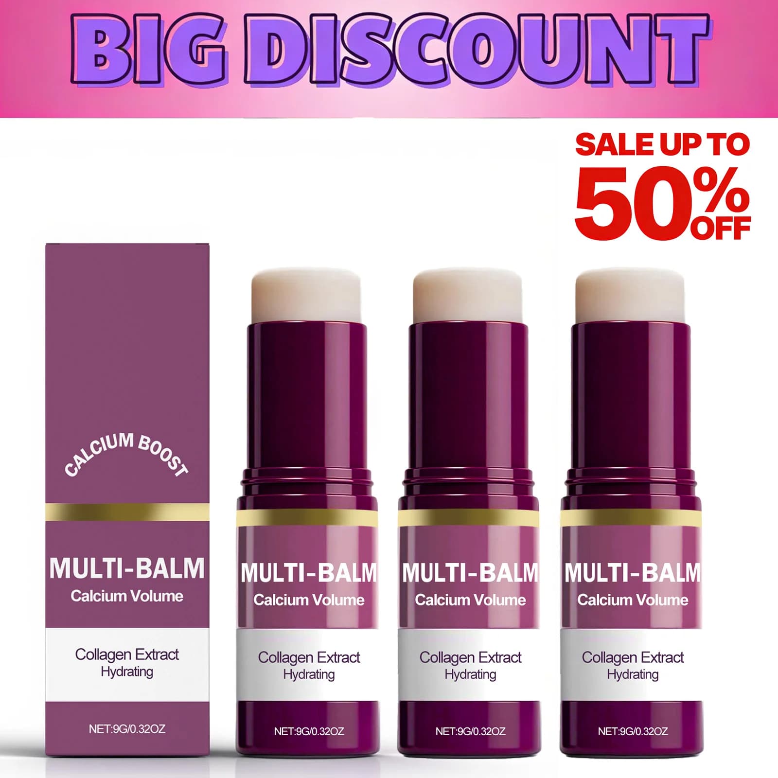 Stick Multi-Balsamo Korean Football - Stick Hydrating and Satin, Care Anti-Wrinkles, Pre-Makeup Hydrating Collagen