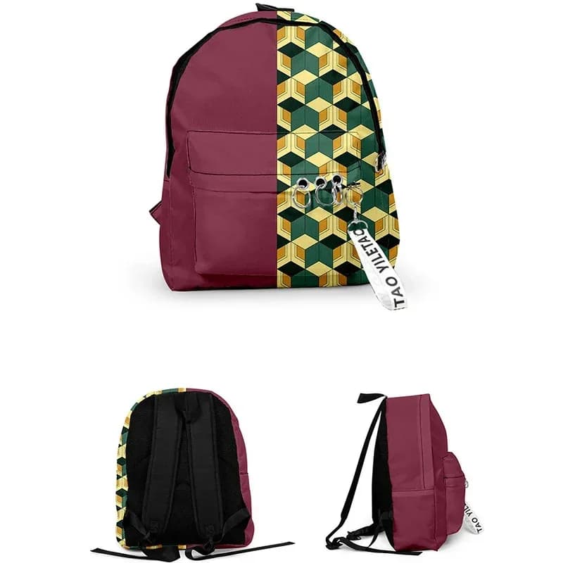 Zaino vivi 2025 Demon Slayer: Kimetsu no Yaiba Canvas Tomioka Giyuu Borse da scuola Borsa da viaggio per ragazze Mochila Feminina Noteboo