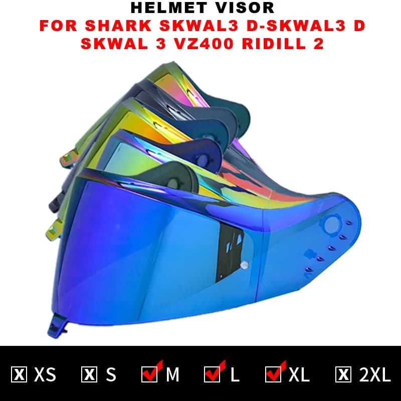 Visiera Lente per Shark Skwal3 D-skwal I3 Sun Glass D Skwal 3 VZ400 Casco Visiera Shield Ridill 2 Parabrezza Accessori Moto