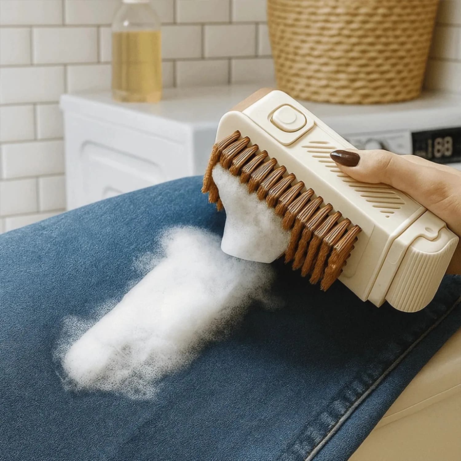 Multifunctional soap box 3 in 1 Smooth for anti-slip rubbing with roller for brushes Creative foam box for storing portable hands-free laundry