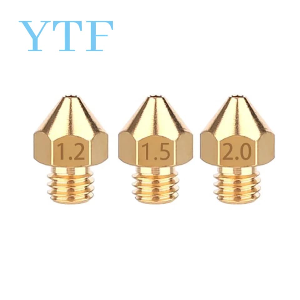 3D Printer MK8 brass nozzle large diameter DIY kit extrusion head Spray 1.0 1.2 1.5mm 1.75/3mm accessories