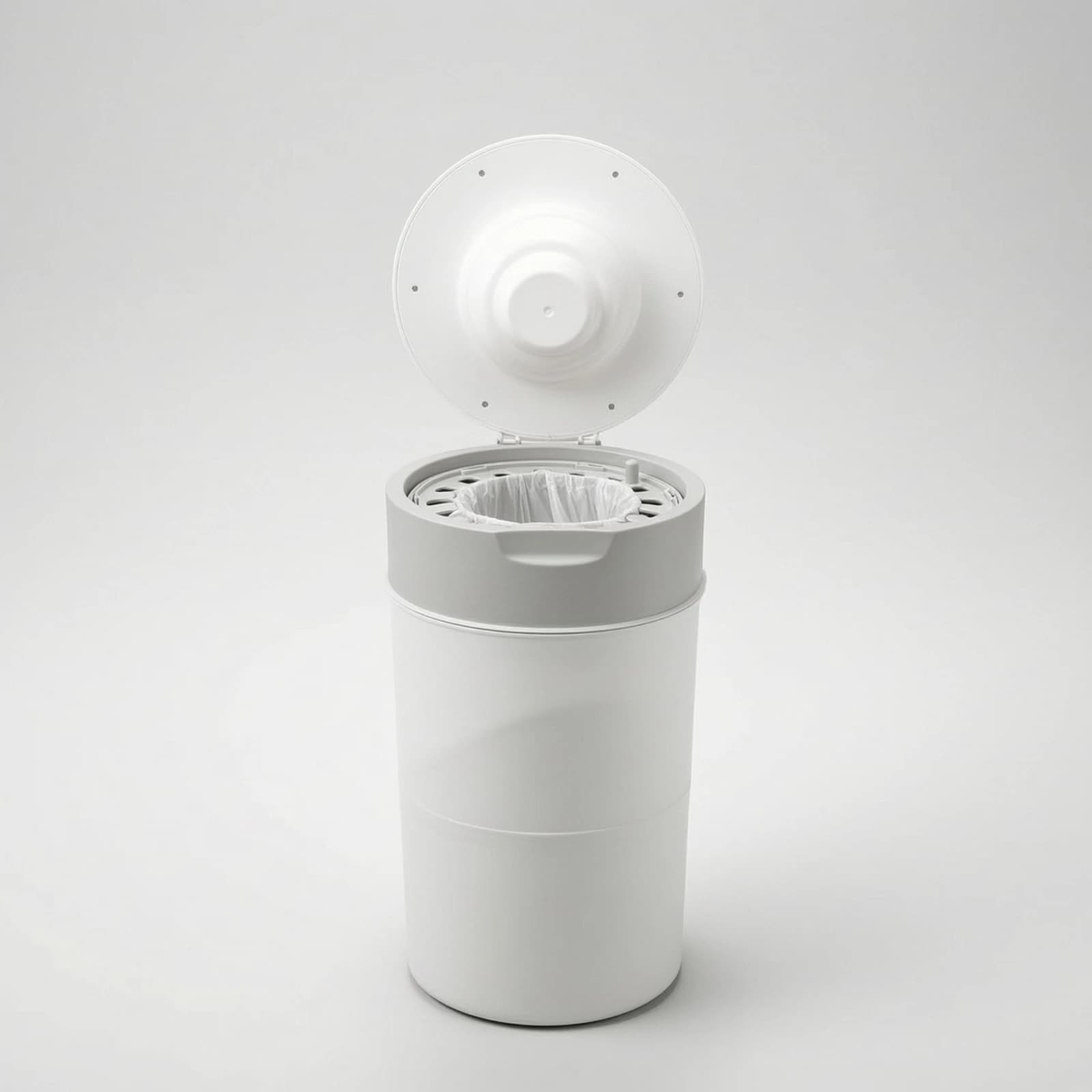 Trash Can with Lid Odor-Controlling Trash Bin with Lid Lidded Waste Bin Matte Diaper Pail Hinged for Pet Owners, Bathroom