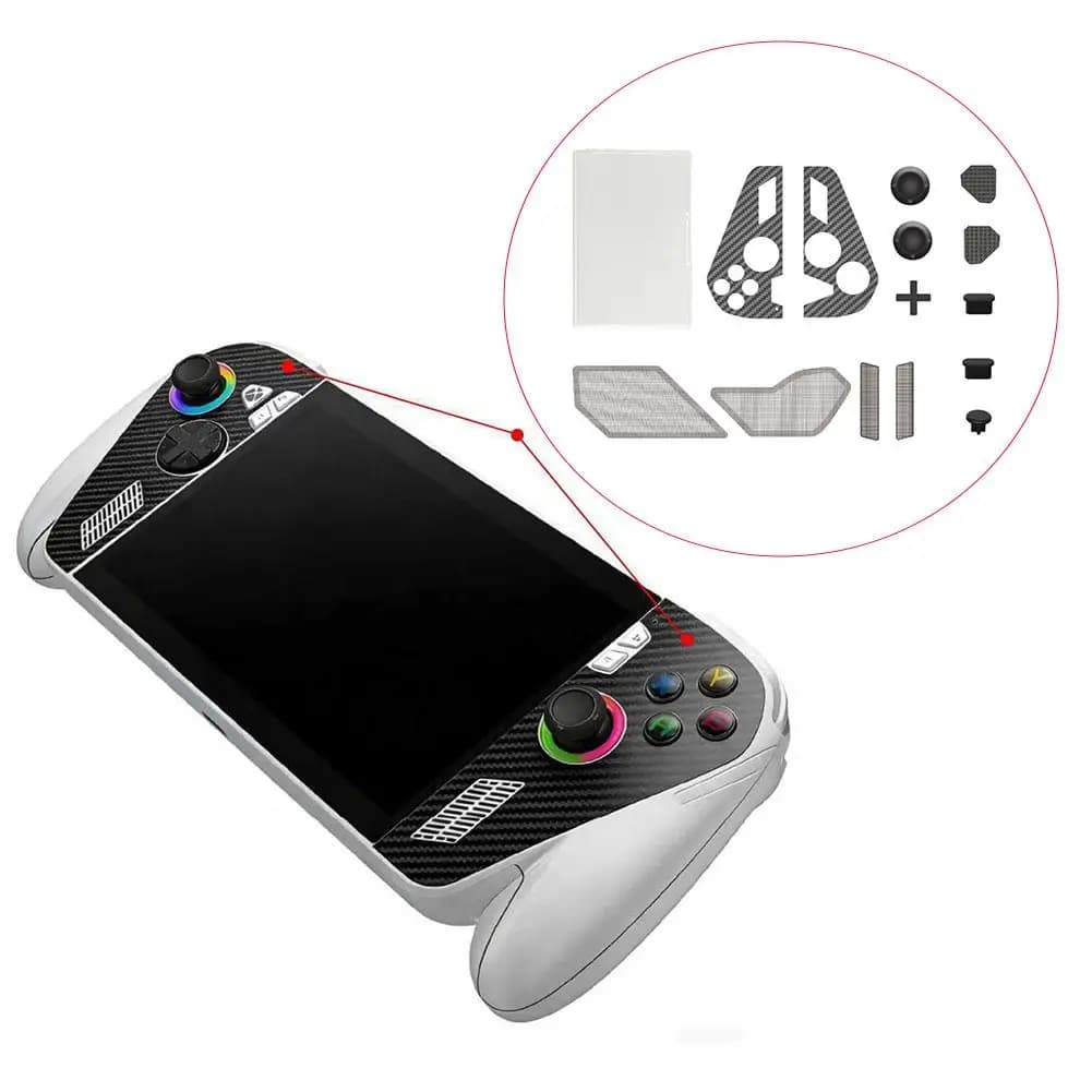 For ROG Xbox Ally/X Protective Case With Silicone Joystick Cap Panel Sticker Dust-proof Plug Handheld Game Console Tool Kit
