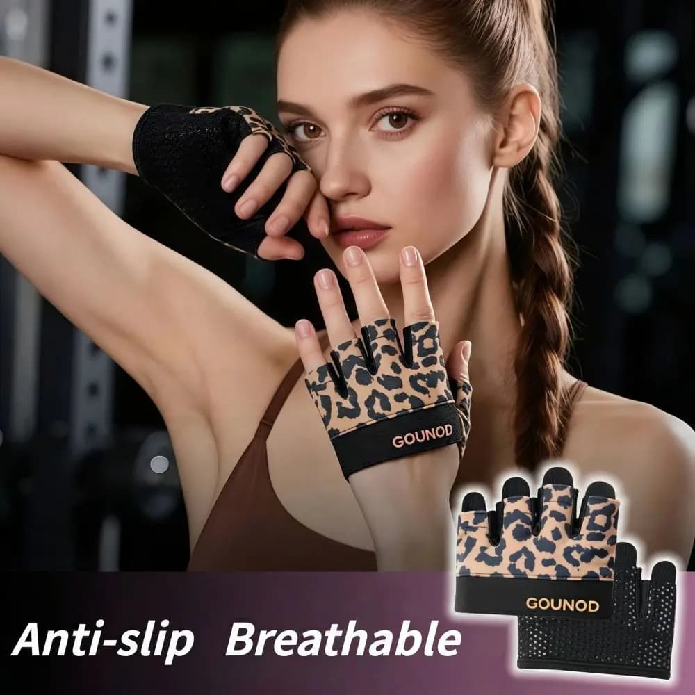 Cycling Gloves with 4 fingers breathable non-slip fingers, gym gloves with palm protection, wear-resistant, unisex sports gloves