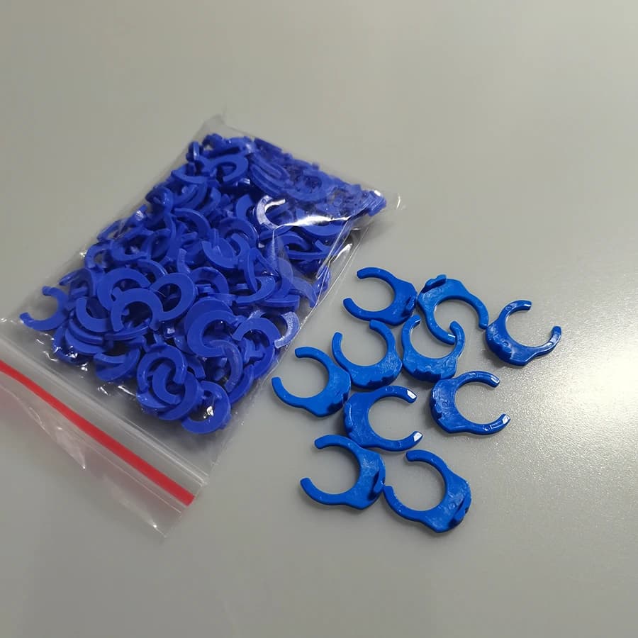 100Pcs 1/4 "3/8" OD Del Tubo PE Tubo di Raccordo Blu Clip di C-anello Connettore Rapido del Tubo Acquario filtro PER L'acqua RO Sistema Ad Osmosi Inversa