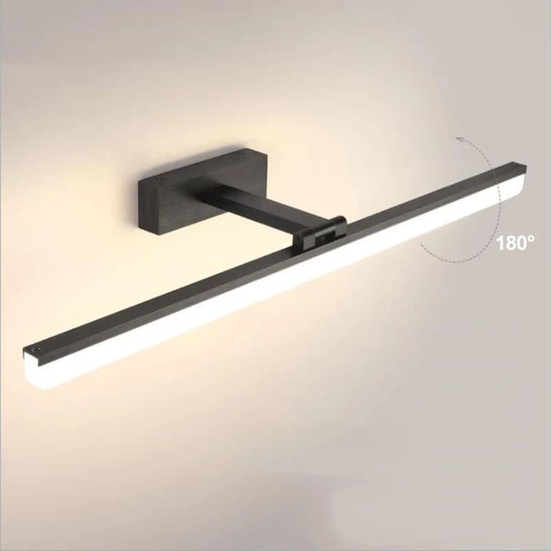 Lampada da specchio a led montata in alluminio acrilico 40 cm 50 cm nero bianco caldo trucco spogliatoio bagno camera da letto illuminazione a led