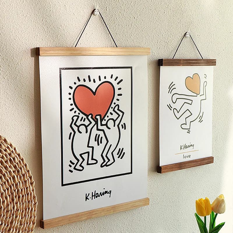 Creative Multi-functional Magnetic Hanging Picture Holder, Ins Solid Wood Hanging Picture Scroll, Hanging Scroll, Picture Frame