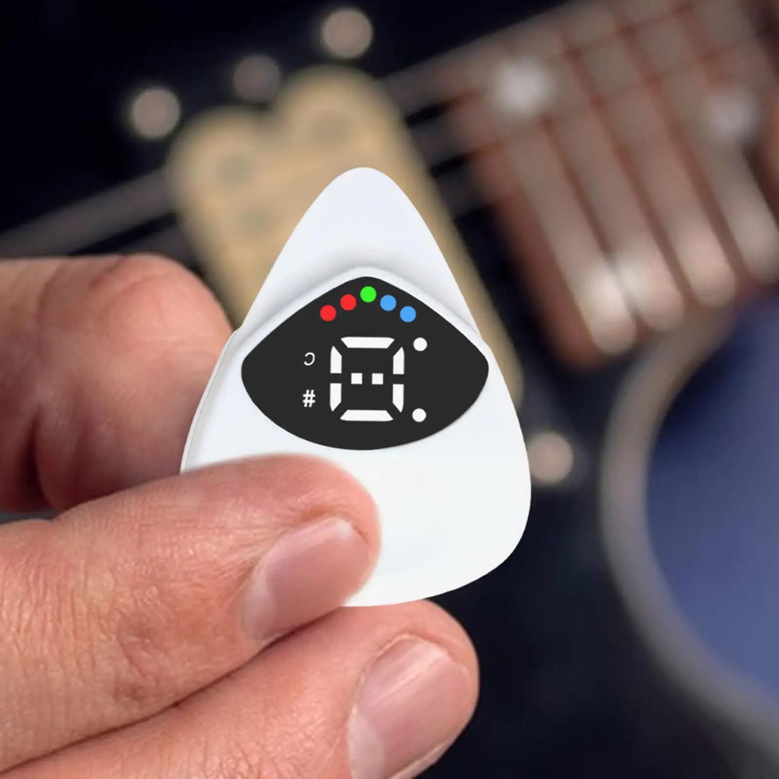 Accordatore per Chitarra 2-in-1 con Plettri Sottili, Strumenti per l'Apprendimento della Chitarra Elettrica, Accessori Professionali per Principianti