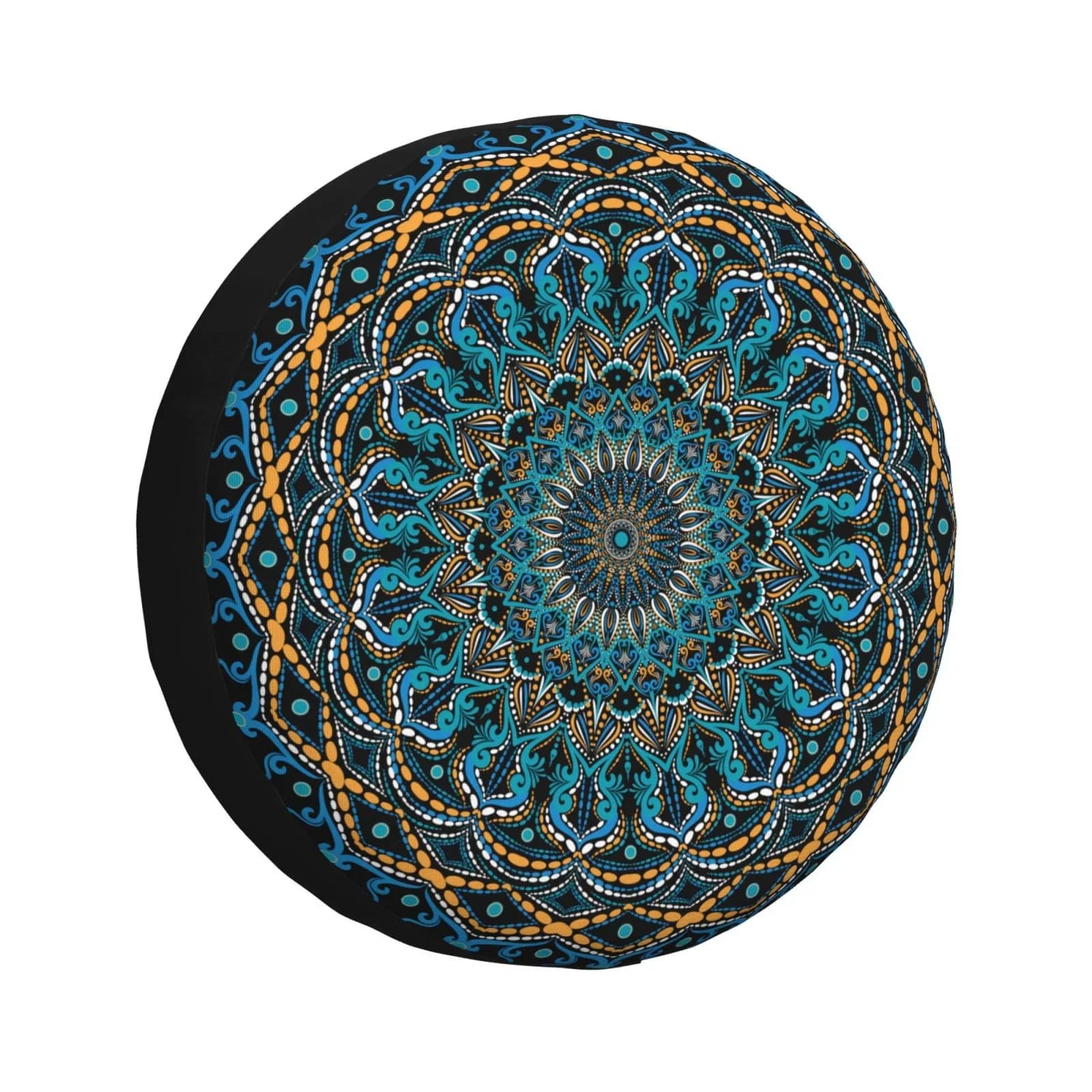Mandala Cushion Cover Polyester Round Floor Pillow for Meditation Yoga or Bohemian Decor