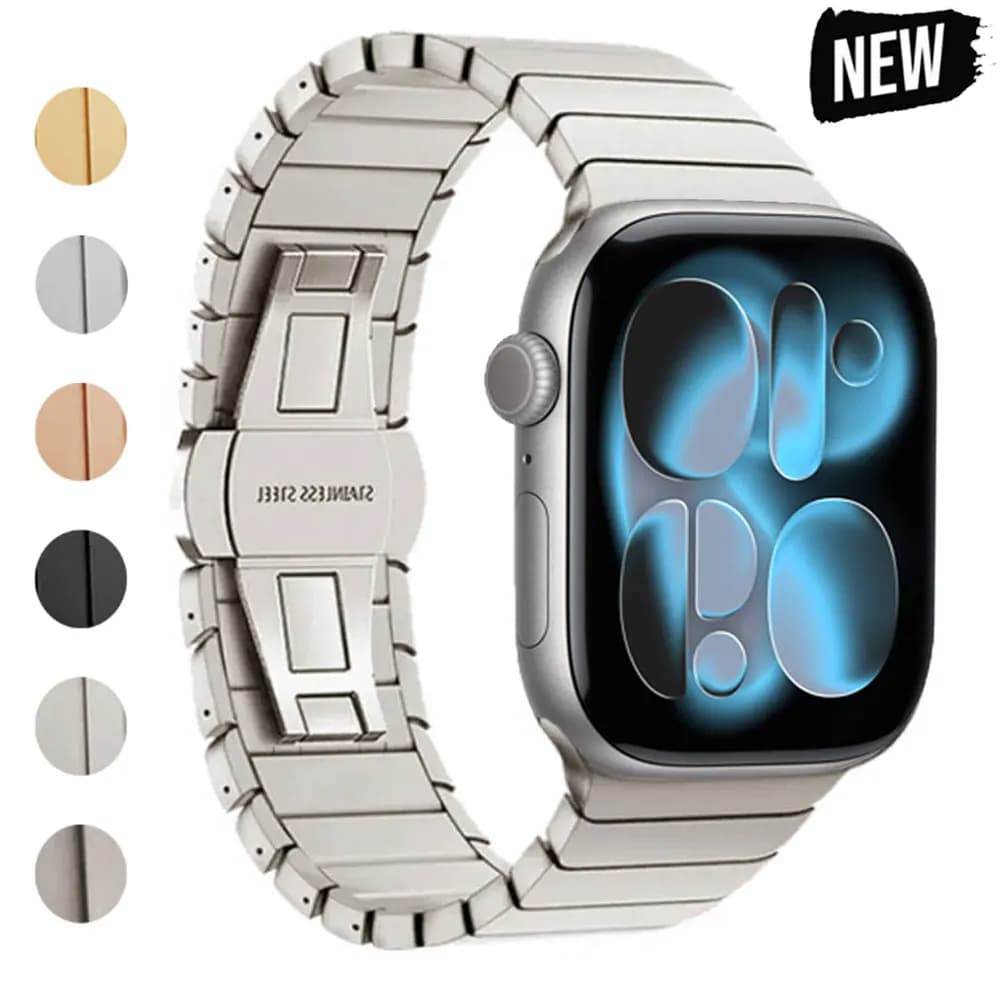 For Iwatch 11 10 9 Ultra 1 2 3 38mm 42mm 44mm 45mm Strap Bracelet For Apple Watch 46mm 49mm 40mm 41mm Stainless Steel Watchband
