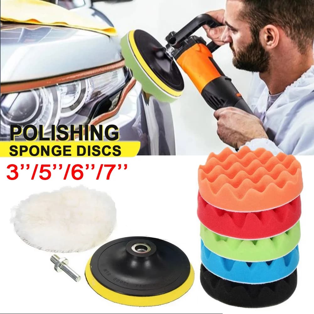 3/5/6/7 inches 8 pieces Car polishing kit Polishing disc for car polishing Sponge for car polishing Polishing