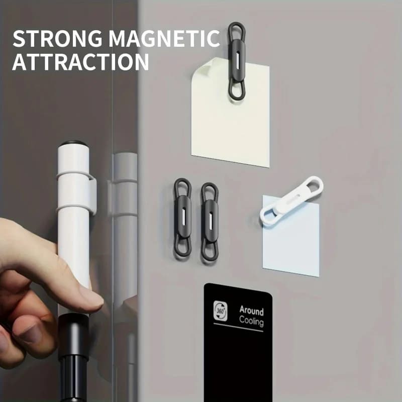 2-6 pezzi di supporti magnetici per penne e matite in silicone, clip regolabili per scrivania, frigorifero, lavagne, organizer per pennarelli da ufficio.
