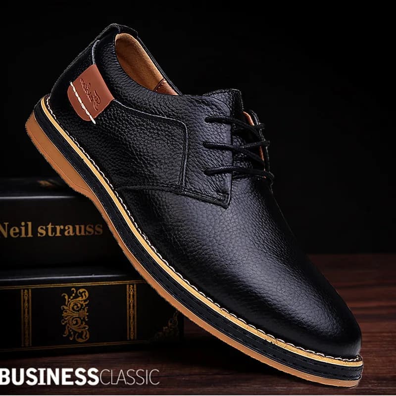 Men's classic shoes in real leather ltalian Big Size 38-48 Men's stringed oxford shoes Mocassini Brand men's casual work shoes