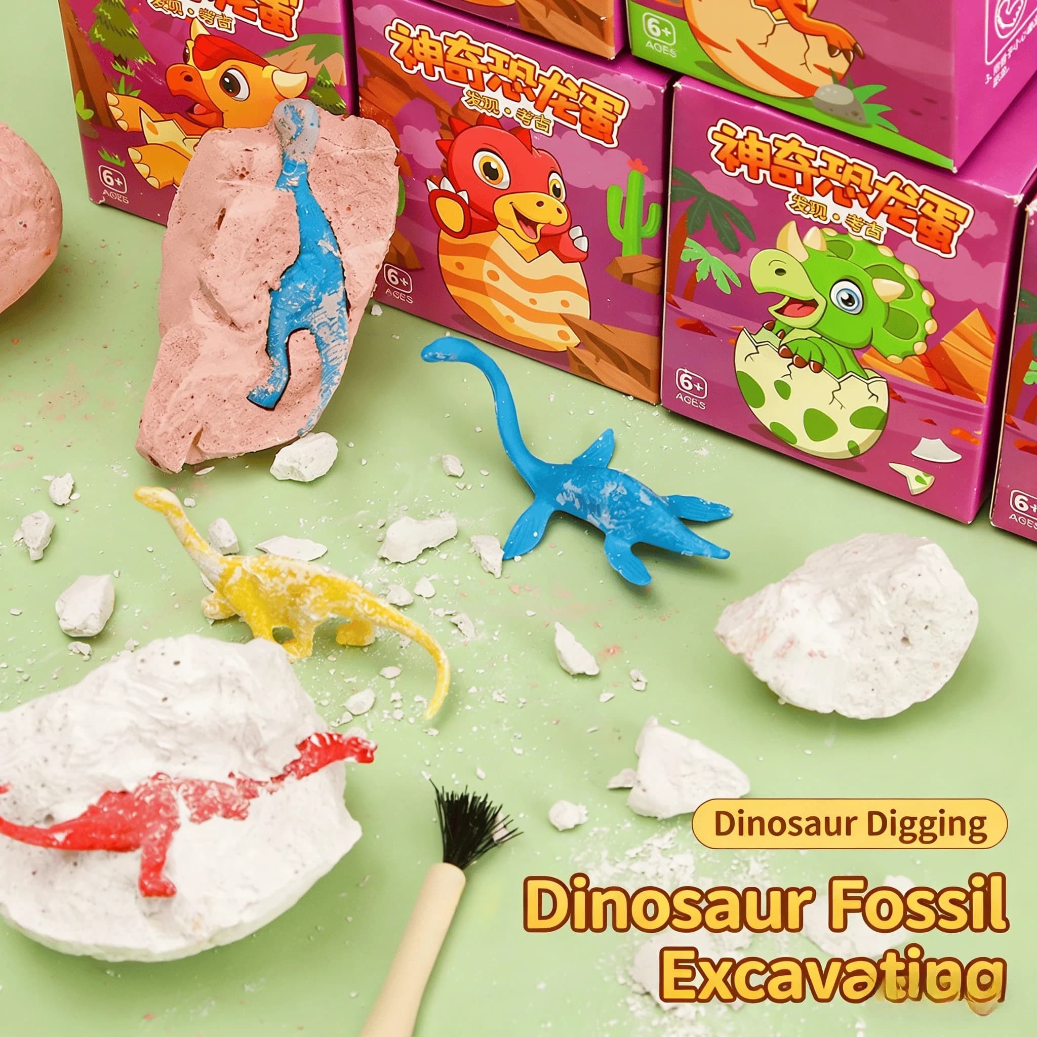 Kit di Scavo Uova di Dinosauro, Set Giocattolo Archeologico con Attrezzi per Scavare, Giocattolo Educativo STEM per Bambini, Regali per Feste di Compleanno 2026