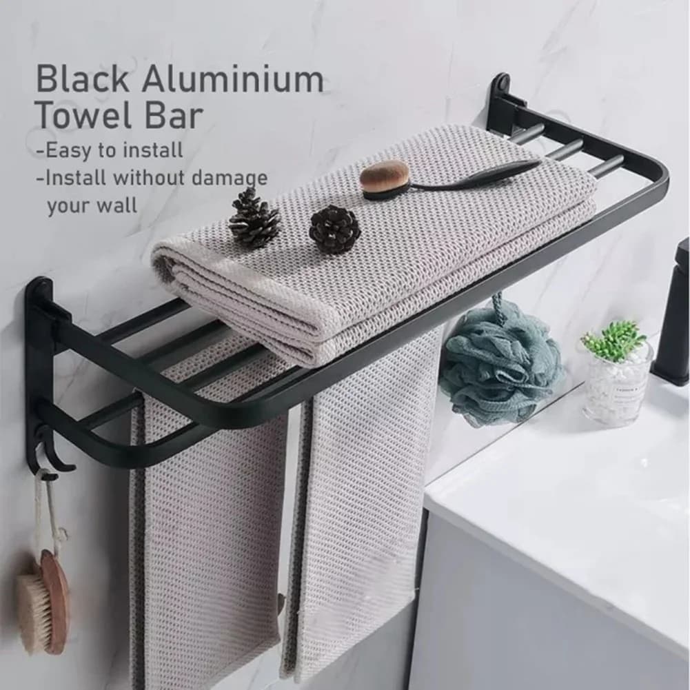 AS94-Asciugamano in alluminio Porta asciugamani da parete Porta asciugamani da bagno Porta asciugamani Porta asciugamani Accessori da bagno Mensola da bagno