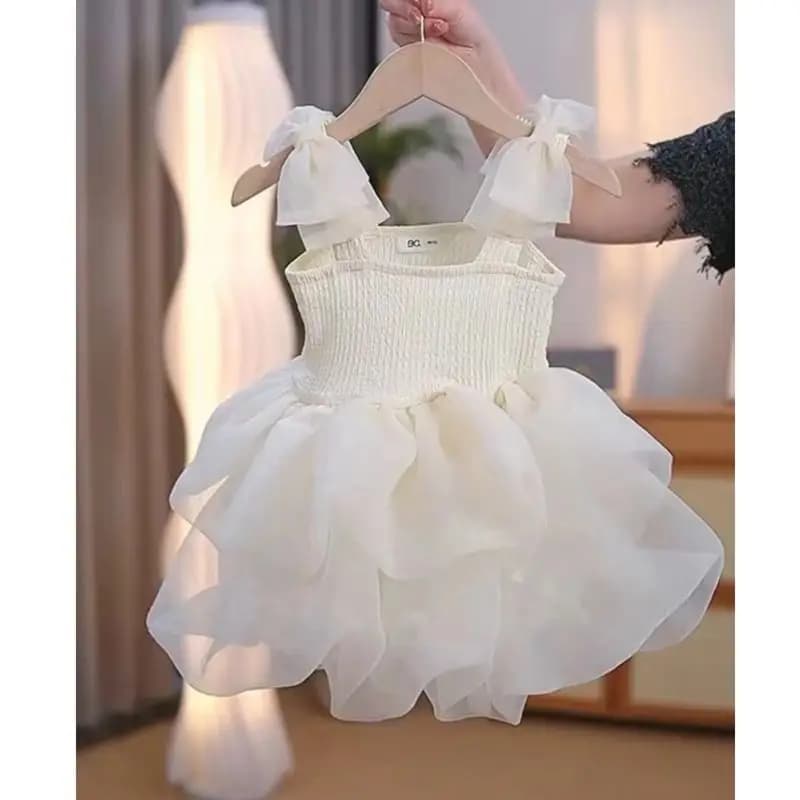 Vestito estivo per ragazze 6M-6Y abbigliamento per bambini bambina fionda vestito soffice vestito da principessa per bambini