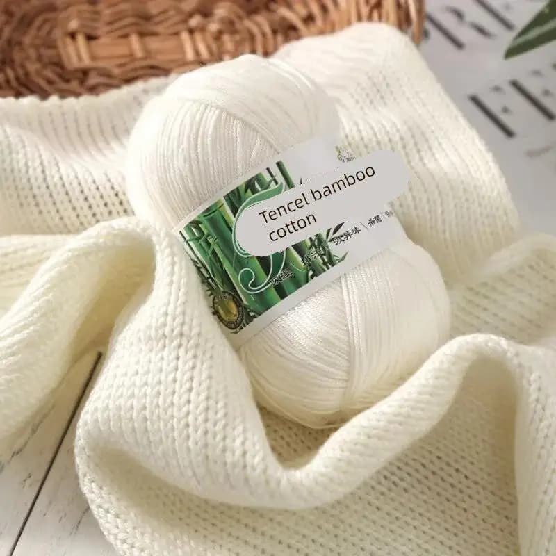 Fine Bamboo Cotton Yarn Ball for Hand Knitting Baby Children's Clothes Bamboo Charcoal Tianli Bamboo Yarn Crochet Hook