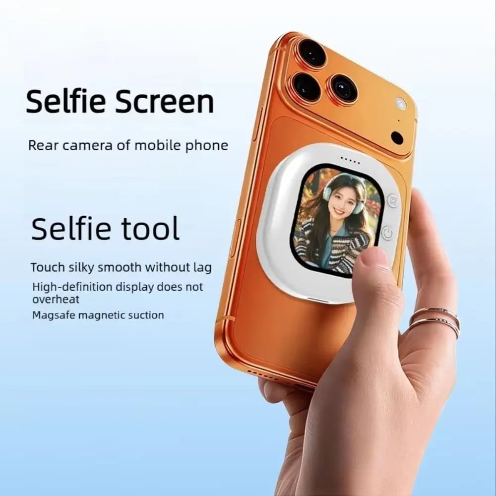 Mini Proiettore Wireless con Schermo Magnetico, Proiezione Video per Selfie e Smartphone