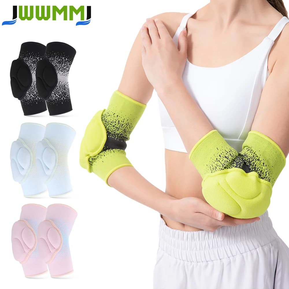 1Pair Arm Brace Pads Elbow Protector Strap, Breathable Anti-Collision Sponge Fitness Volleyball Basketball Tennis Golfers