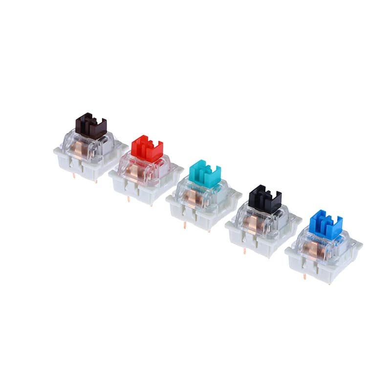 10 Pezzi Switch Outemu Antipolvere per Tastiera Meccanica da Gaming, Assi Neri, Ciano, Verde, Rosso, Lineari, Clicky, Tattili, Switch MX per Giochi