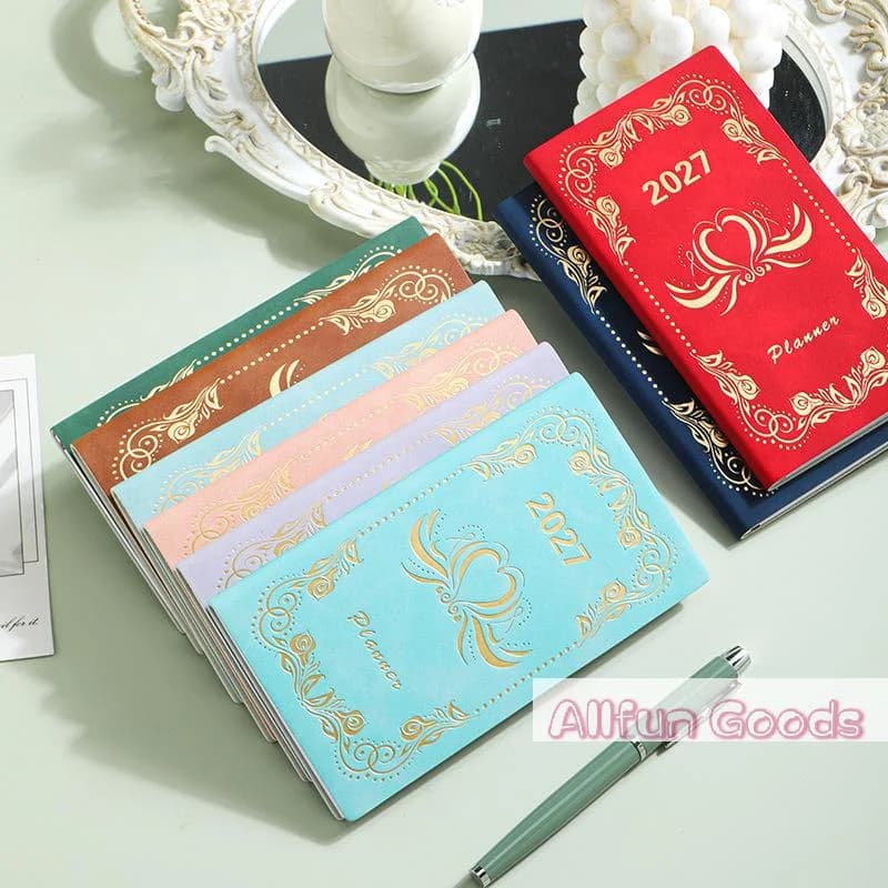 [TG835]2027 Portable A6 Daily Planner Calendar Diary Notebooks 365 Time Management Planner