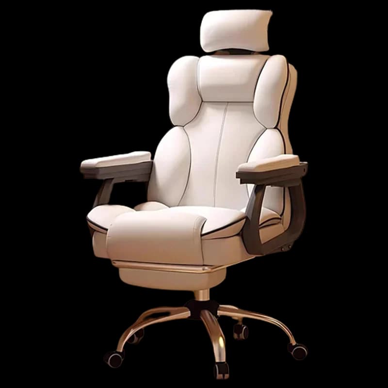 Sedia da Ufficio Ergonomica con Cuscino, Braccioli e Supporto Lombare, Sedia da Gaming per Computer