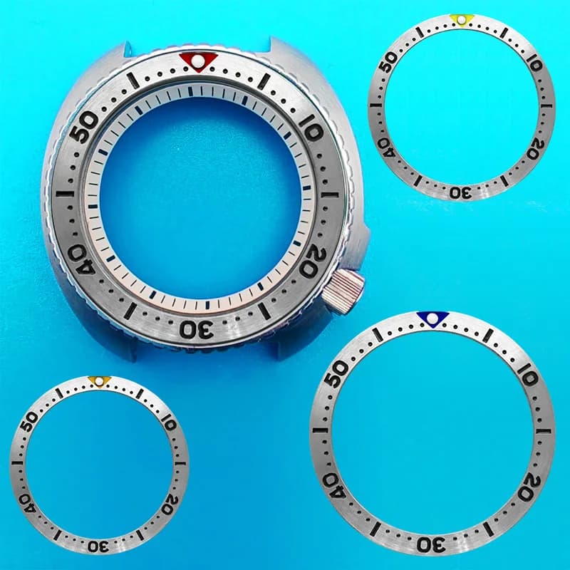 38mm Lunetta in acciaio inossidabile SKX007 SKX009 SRPD Cassa dell'orologio NH35 NH36 Movimento Lunetta Inserto Anello Orologio da uomo Parti di riparazione