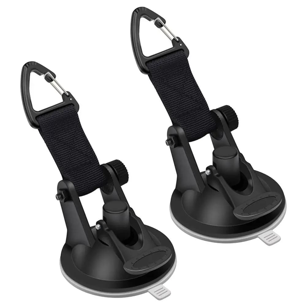 2 Ganci a ventosa resistenti per esterni, viaggi, auto, finestre, doccia, cucina, bagno, senza foratura, accessori per tenda da campeggio